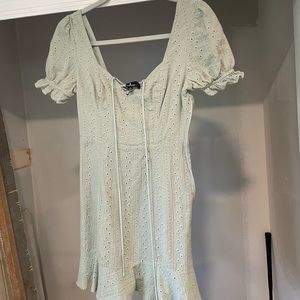 Green lace dress, size small